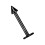 Micro-Labret-Piercing Blackline 1.0 mm / 18 G Eloxiert Schwarz Mini-Spitze