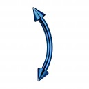 Micro-Augenbrauenpiercing 1.0 mm / 18 G Eloxiert Blau Mini-Spitzen