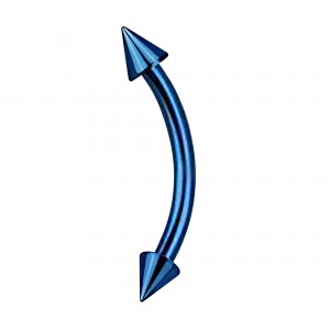 Micro-Augenbrauenpiercing 1.0 mm / 18 G Eloxiert Blau Mini-Spitzen