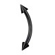 Micro-Augenbrauenpiercing Blackline 1.0 mm / 18 G Eloxiert Schwarz Mini-Spitzen