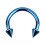 Blue Anodized Ear Circular Barbell Micro-Piercing w/ Mini-Spikes