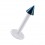Labret-Piercing Stecker Bioflex PTFE Wei&szlig; Spitze Eloxiert Blau