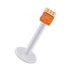 Labret-Piercing Stecker Bioflex PTFE Wei&szlig; W&uuml;rfel Eloxiert Golden Rosa