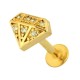 Rose Golden 7 Strass Diamond Casting 316L Steel Cartilage Piercing