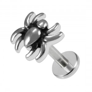Knorpel-Piercing Stahl 316L Kleine Spinne Geformt Metallisiert