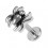 Knorpel-Piercing Stahl 316L Kleine Spinne Geformt Metallisiert