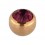 Einzelne Piercing-Kugel Golden Rosa mit Lila Strassstein