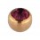 Rose Gold Only Piercing Loose Ball with Purple Strass