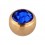 Rose Gold Only Piercing Loose Ball with Dark Blue Strass
