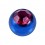 Boule de Piercing Anodisé Bleue Seule avec Strass Violet