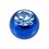 Boule de Piercing Anodisé Bleue Seule avec Strass Bleu Clair