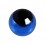 Boule de Piercing Anodisé Bleue Seule avec Strass Noir