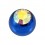 Bola de Piercing Sólo Anodizada Azul con Strass Multicolor