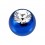 Blue Anodized Only Piercing Loose Ball with White Strass
