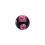 5 Pink Rhinestones Black Anodized Piercing Only Ball