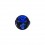 Boule de Piercing Anodisée Noir 5 Strass Bleus