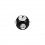5 White Rhinestones Black Anodized Piercing Only Ball