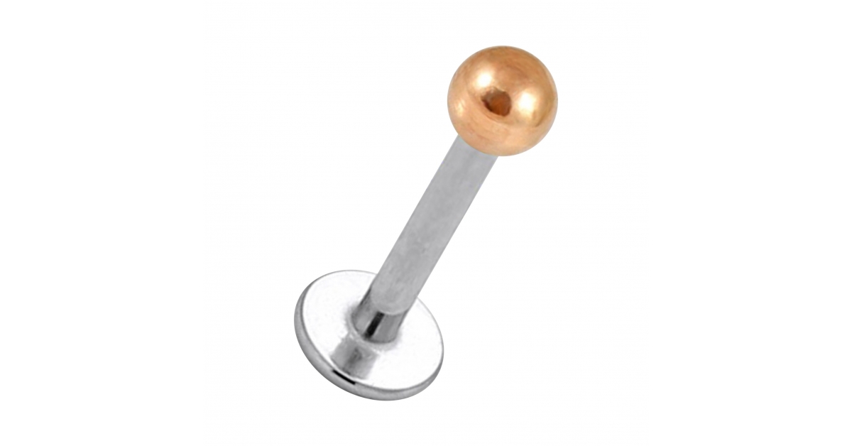 Piercing Labret / Lèvre Push-Fit Acier 316L Strass Papillon Violet Piercing Labret / Lèvre Push-Fit Acier 316L Strass Papillon Violet
