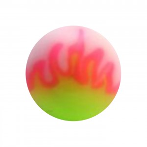 Zungenpiercing-Kugel Acryl Flamme Grün / Weiß