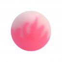 Light Pink/White Flame Acrylic Tongue Piercing Only Ball