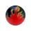 Red/Black Flame Acrylic Tongue Piercing Only Ball