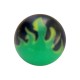 Boule Langue Acrylique Flamme Vert / Noir
