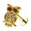 Knorpel-Piercing Stahl 316L Eule Rote Augen Golden