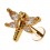 Knorpel-Piercing Stahl 316L Libelle 4 Wei&szlig;e Strass Gold Rosa