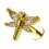 Golden 4 White Strass Dragonfly 316L Steel Cartilage Piercing