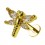 Knorpel-Piercing Stahl 316L Libelle 4 Wei&szlig;e Strass Golden