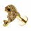 Piercing Knorpel Stahl 316L Fisch Auge Schwarz Golden
