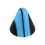 Blue/Black Vertical Stripes Acrylic Rounded Piercing Cone