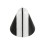 White/Black Vertical Stripes Acrylic Rounded Piercing Cone