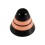 Orange/Black Horizontal Stripes Acrylic Rounded Piercing Cone