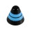 Blue/Black Horizontal Stripes Acrylic Rounded Piercing Cone