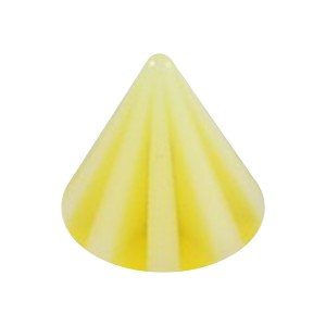 Einzelne Piercing-Spitze Acryl Zweifarbig Gelb / Weiß