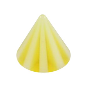 Yellow/White Bicolor Acrylic Piercing Only Spike