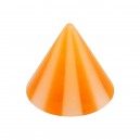 Orange/White Bicolor Acrylic Piercing Only Spike