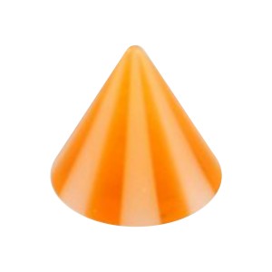 Einzelne Piercing-Spitze Acryl Zweifarbig Orange / Wei&szlig;