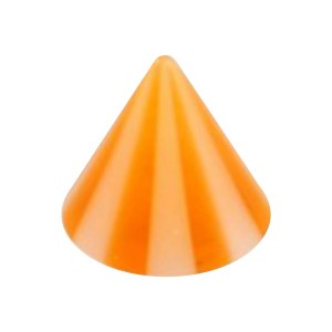 Pique Piercing Seul Acrylique Bicolore Orange / Blanc
