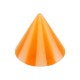 Einzelne Piercing-Spitze Acryl Zweifarbig Orange / Weiß
