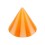 Einzelne Piercing-Spitze Acryl Zweifarbig Orange / Wei&szlig;