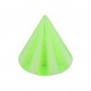 Green/White Bicolor Acrylic Piercing Only Spike