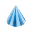 Einzelne Piercing-Spitze Acryl Zweifarbig Blau / Wei&szlig;