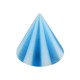 Nur Piercing Spitze Acryl Zweifarbig Blau / Weiß