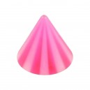 Einzelne Piercing-Spitze Acryl Zweifarbig Rosa / Weiß