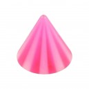 Pink/White Bicolor Acrylic Piercing Only Spike