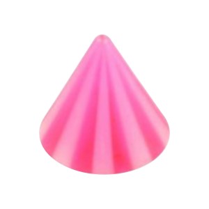 Einzelne Piercing-Spitze Acryl Zweifarbig Rosa / Weiß