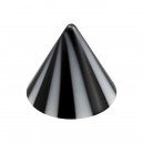 Einzelne Piercing-Spitze Acryl Zweifarbig Schwarz / Weiß