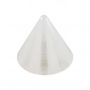 Einzelne Piercing-Spitze Acryl Zweifarbig Wei&szlig; / Transparent